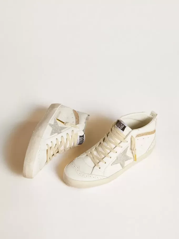 Mid Star LTD mit Stern und Fersenlasche aus Wildleder mit Swarovski-Kristallen