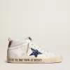 Mid Star mit blauem Glitzerstern und rosa Wildleder-Fersenlasche Mid Star mit blauem Glitzerstern und rosa Wildleder-Fersenlasche