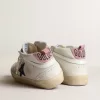 Mid Star mit blauem Glitzerstern und rosa Wildleder-Fersenlasche Mid Star mit blauem Glitzerstern und rosa Wildleder-Fersenlasche