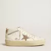 Mid Star mit Glitzerstern und metallisch silbernem Lederstreifen