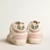 Mid Star mit goldenem Lederstern und rosa Wildleder-Flash mit Perlen