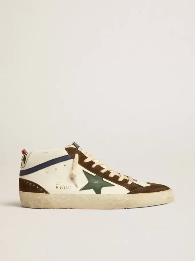 Mid Star mit grünem Lederstern und blauem Lederblitz