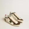 Mid Star mit grünem Lederstern und blauem Lederblitz