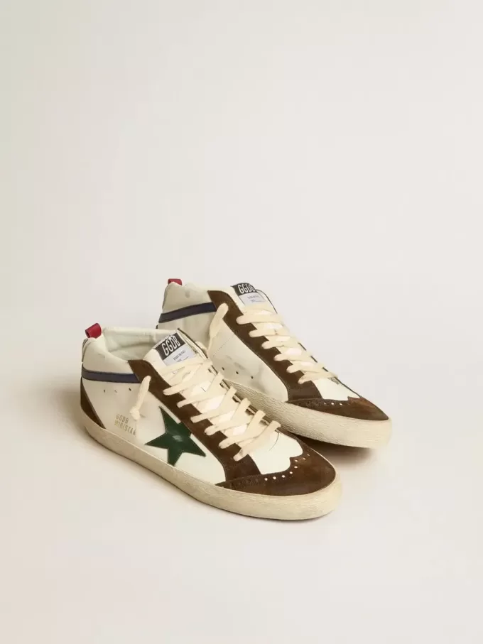 Mid Star mit grünem Lederstern und blauem Lederblitz