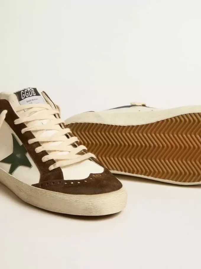Mid Star mit grünem Lederstern und blauem Lederblitz