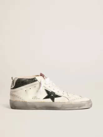 Mid Star mit grünem Metallic-Lederstern und weißem Blitz