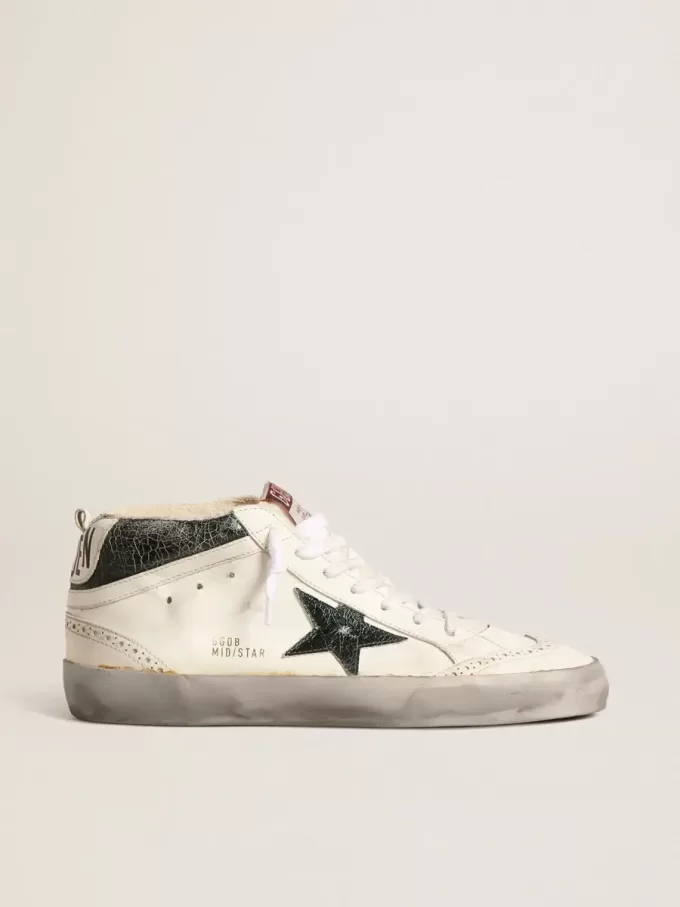 Mid Star mit grünem Metallic-Lederstern und weißem Blitz