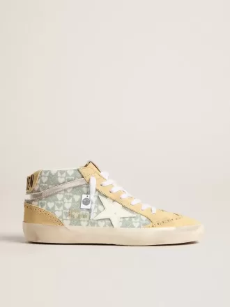 Mid Star mit Herzprint aus Swarovski-Kristallen und silbernem Flash