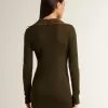 Militärgrünes Minikleid aus Wolle mit Lederdetails