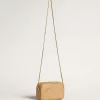 Mini Star Bag aus beigem Leder mit Schlangenprint