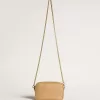 Mini Star Bag aus beigem Leder mit Schlangenprint