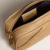 Mini Star Bag aus beigem Leder mit Schlangenprint