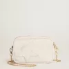 Mini Star Bag aus butterweißem Leder mit Ton-in-Ton-Stern