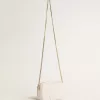 Mini Star Bag aus butterweißem Leder mit Ton-in-Ton-Stern