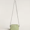 Mini Star Bag aus hellgrünem Leder mit Schlangenprint