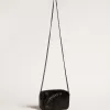 Mini Star Bag aus schwarzem Leder mit Swarovski-Kristallstern