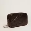 Mini Star Bag für Damen aus schwarzem Glanzleder mit farblich abgestimmtem Stern