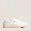 Nachhaltige Sneakers Yatay Model 1B mit weißem Obermaterial auf Bio-Basis und weißem Y