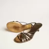 Nico Kitten-Heel-Sandalen aus metallisch grauem Leder Nico Kitten-Heel-Sandalen aus metallisch grauem Leder