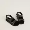 Noa Junior Sandalen aus schwarzem Leder im Used-Look