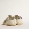 Old School für Damen mit silbernem Glitzerstern und eisgrauer Zunge aus Wildleder Old School für Damen mit silbernem Glitzerstern und eisgrauer Zunge aus Wildleder