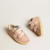 Old School Junior aus rosa Wildleder mit cremefarbenem Lederstern und Fersenlasche