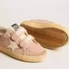 Old School Junior aus rosa Wildleder mit cremefarbenem Lederstern und Fersenlasche