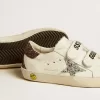 Old School Junior mit silbernem Glitzerstern und Glitzer-Fersenlasche