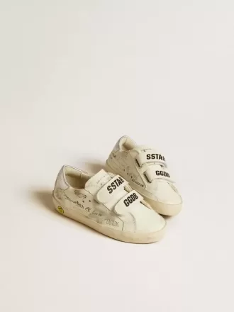 Old School Junior mit Stern aus Wildleder und Fersenlasche aus Metallic-Leder