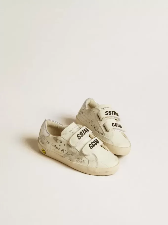 Old School Junior mit Stern aus Wildleder und Fersenlasche aus Metallic-Leder Old School Junior mit Stern aus Wildleder und Fersenlasche aus Metallic-Leder