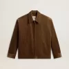 Olivgrüne Cordjacke für Herren
