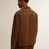 Olivgrüne Cordjacke für Herren