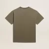 Olivgrünes Herren-T-Shirt mit goldenem Schriftzug