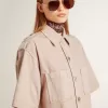 Oversized-Fit-Jeanshemd für Damen in Pink