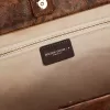 Pasadena-Tasche aus gehämmertem Leder mit Leopardenmuster und kontrastierenden schwarzen Griffen
