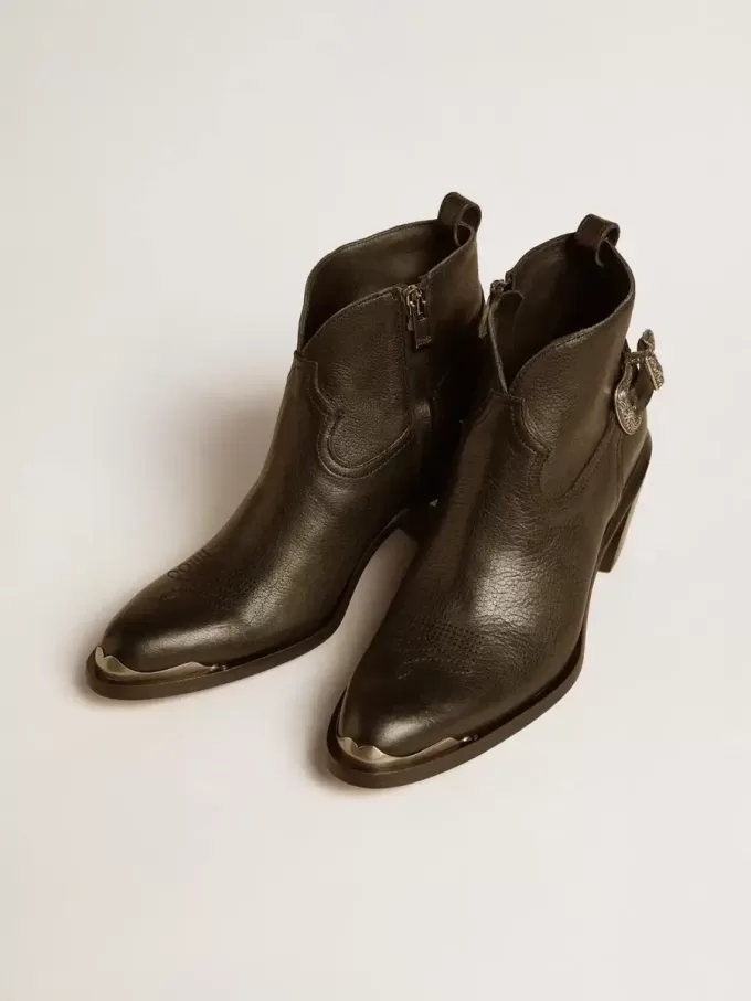 Patty Stiefeletten aus schwarzem Leder