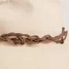 Pergamentfarbener Fedora-Hut mit Lederband