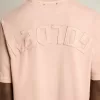 Puderrosa T-Shirt mit umgekehrtem Logo auf der Rückseite – Jersey Capsule