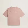 Puderrosa T-Shirt mit umgekehrtem Logo auf der Rückseite – Jersey Capsule