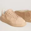 Purestar aus Wildleder mit Wildlederstern und hellrosa Leder-Fersenlasche