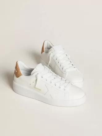 Purestar für Damen mit Lederstern und Fersenlasche aus Leder mit Krokodilprägung