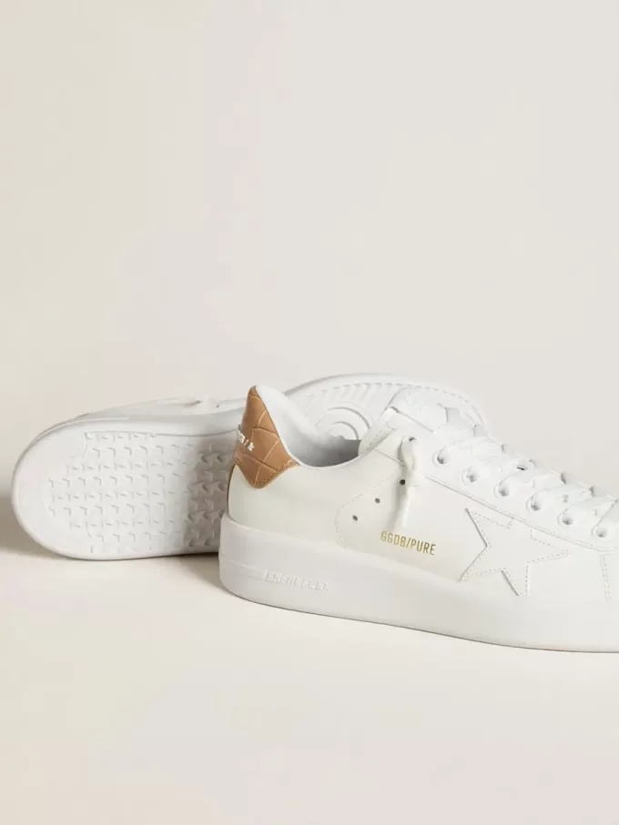 Purestar für Damen mit Lederstern und Fersenlasche aus Leder mit Krokodilprägung
