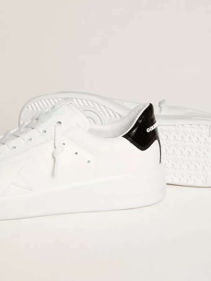 Purestar für Damen mit Lederstern und schwarzer Lackleder-Fersenlasche