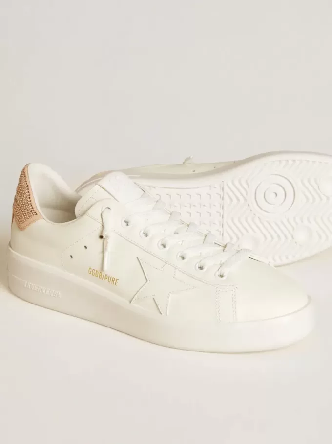 Purestar mit Lederstern und Fersenlasche aus Wildleder mit Swarovski-Kristallen
