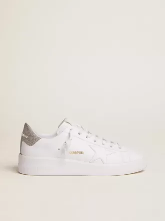 Purestar Sneakers für Damen mit glitzernder silberner Fersenlasche
