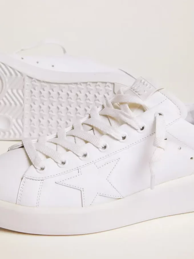 Purestar Sneakers für Damen mit glitzernder silberner Fersenlasche