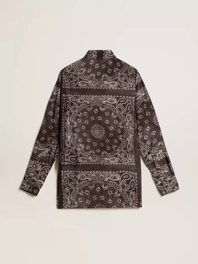 Pyjamahemd in Anthrazitgrau mit Paisley-Print Pyjamahemd in Anthrazitgrau mit Paisley-Print