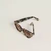 Quadratische Jackie-Sonnenbrille mit Schildpattmuster Quadratische Jackie-Sonnenbrille mit Schildpattmuster