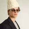 Quadratische Jackie-Sonnenbrille mit Schildpattmuster Quadratische Jackie-Sonnenbrille mit Schildpattmuster