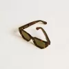 Rechteckige Sonnenbrille mit havannabraunem Rahmen Rechteckige Sonnenbrille mit havannabraunem Rahmen
